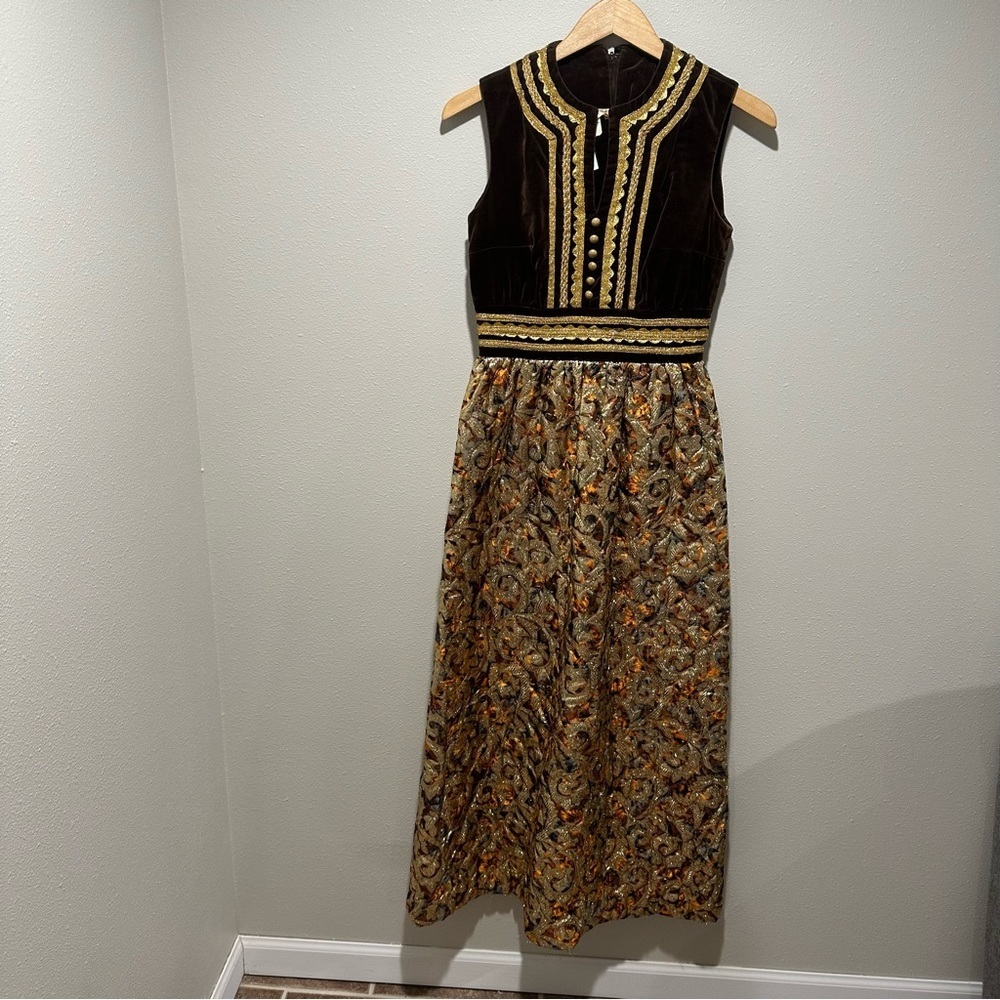Howard Wolf Vintage Metallic Tapestry Dress - Picture 8 of 13